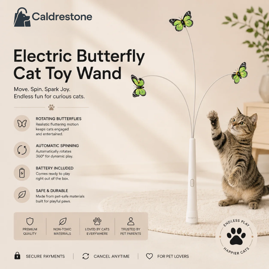 Wondimagegne Electric Butterfly Cat Toy Wand