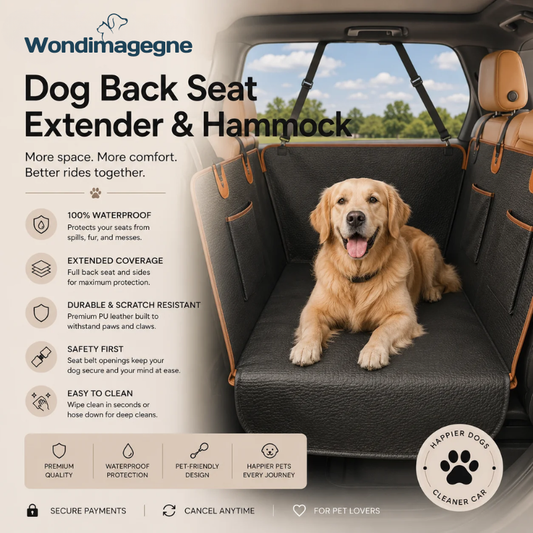 Wondimagegne Dog Back Seat Extender & Hammock